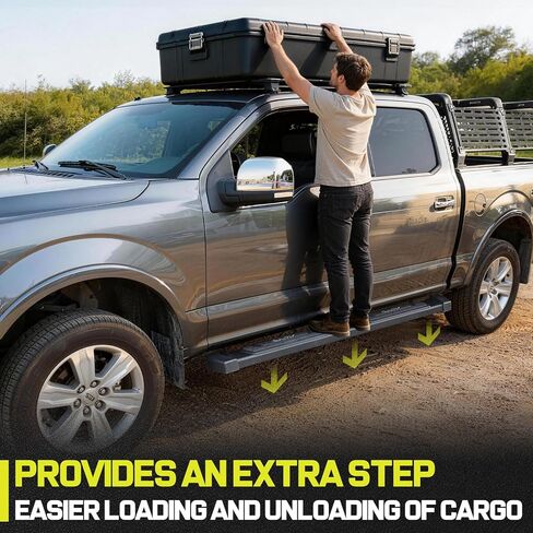 BINARY STAR 6 Inch Running Boards Compatible with 2019-2026 Ford Ranger Super Crew Cab with 4 Full-Size Doors. Side Steps Nerf Bars, Black Carbon Steel Step Bars with Non-Slip Plastic Pads. in Kuwait