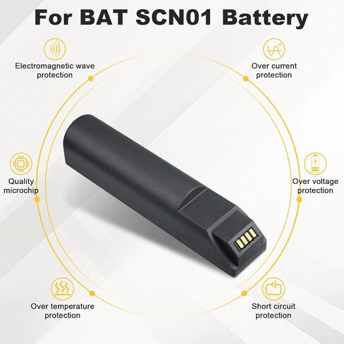 لاستبدال بطارية الليثيوم الماسح الضوئي هانيويل BAT-SCN01 - 3820 3820i 4820 4820i 5620 6320 1202 BAT-SCN01A HR-100 1T72466 1902GHD HW1911BAT2 الجزء رقم 100000495 S-L-0526-E 013283 HO48L1-G 2400 مللي أمبير in Kuwait
