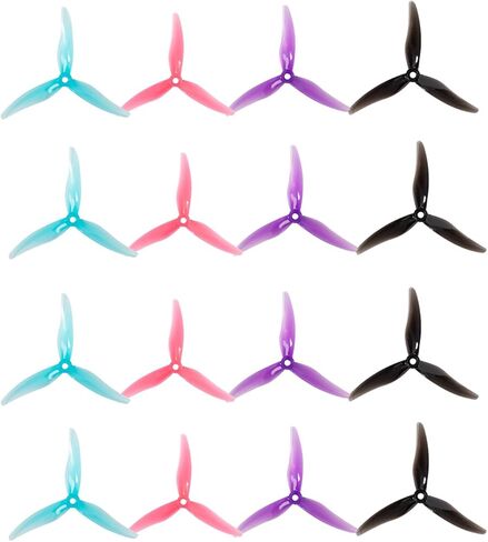 تحكم دقيق أكثر متانة وقبضة أفضل Gemfan Hurricane 51477 Tri-Blade FPV Drone Propeller Racing Freestyle Props متوافق مع 2206 2207 2208 2306 2407 محرك كوادكوبتر بدون فرشاة (16 قطعة) in Kuwait