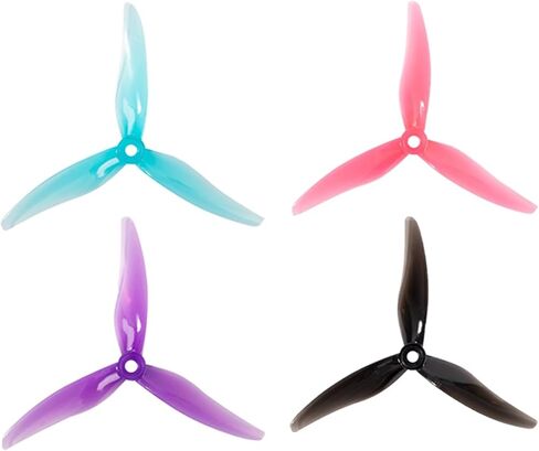 تحكم دقيق أكثر متانة وقبضة أفضل Gemfan Hurricane 51477 Tri-Blade FPV Drone Propeller Racing Freestyle Props متوافق مع 2206 2207 2208 2306 2407 محرك كوادكوبتر بدون فرشاة (16 قطعة) in Kuwait