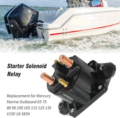 89-817109A3 Starter Relay Solenoid, Replacement for Mercury 3 4 6 Cyl 40-250 HP Marine Engine, Replaces 18-5834, SW109, 89-817109A2, 89-817109A1 in Kuwait