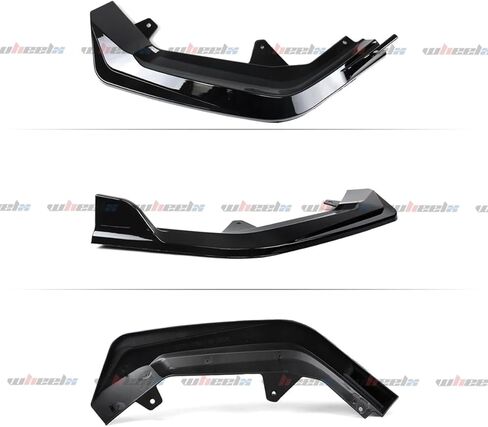 3 قطع حافة ممتصة للصدمات الأمامية متوافقة مع 2022-2024 Honda Civic، JDM Air Dam Lower Chin Splitter Fits for EX EX-L LX Si Sport Touring Hatchback Sedan Protection Kit (أسود لامع) in Kuwait