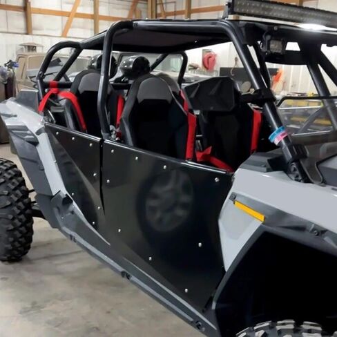 مجموعة أبواب كاملة مكونة من 4 قطع لسيارة Polaris RZR XP4 1000 2014-2022، XP Turbo، S Velocity 4 مقاعد، أسود، مع أجهزة تثبيت in Kuwait