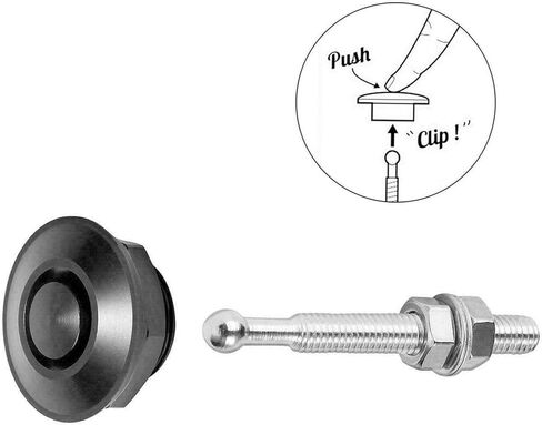 Unifizz Car 4Pcs Universal Aluminum Vehicle Hood Pins-Quick Release Lock Latch Bumper License Plate Clip Push Button Bonnet 1.25inch in Kuwait