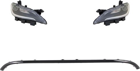 Replacement Headlight Kit Halogen with LED DRL fits Chrysler 200 2.4L (I4) Type 1 Bumper Cover - Driver and Passenger in Kuwait