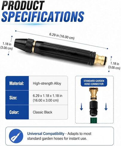 2026 Upgraded High Pressure Car Wash Gun Adjustable Booster Water Nozzle Multifunctional Outdoor Cleaning Sprayer in Kuwait