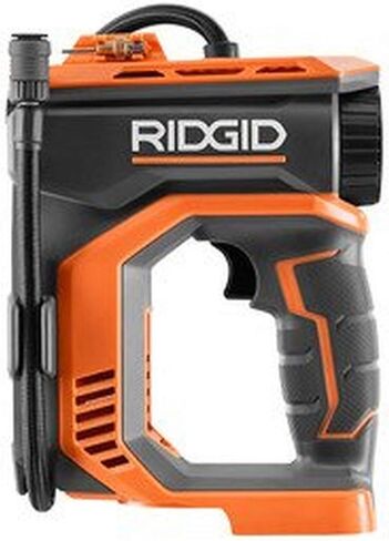 RIDGID 18V Digital Inflator - Battery & Charger Sold Separately - 150 PSI, 150 L/min, 20" Hose - Orange - Automatic, Battery Powered - Air Pump in Kuwait