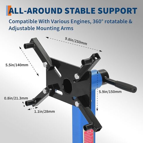 Garvee Engine Stand,1500 LBS Rotating Engine Motor Stand with 360-Degree Rotating Head,4 -Adjustable Arms & 5-Casters, for Vehicle Maintenance and Auto Repair in Kuwait