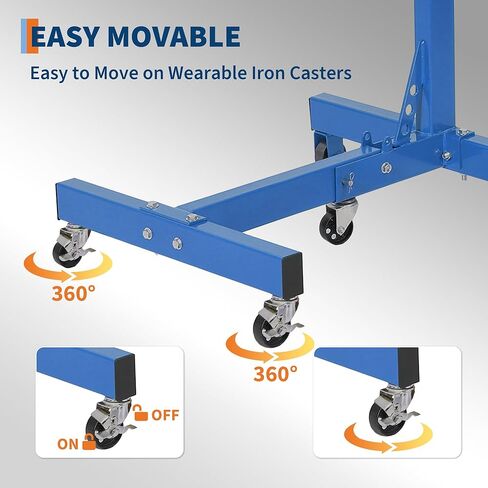 Garvee Engine Stand,1500 LBS Rotating Engine Motor Stand with 360-Degree Rotating Head,4 -Adjustable Arms & 5-Casters, for Vehicle Maintenance and Auto Repair in Kuwait