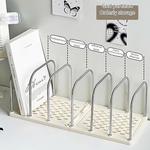 Desktop Book Stand & Organizer - Upright File Holder for Bookshelf, Office, Home & Classroom in Kuwait