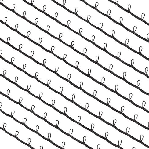 AHANDMAKER 15 Yards Braid Trim with Elastic Button Loops Black Button Loop Tape Sewing Dress Zipper Extender Buttonhole Lace Trim for Wedding Bridal Dress Costume Collars DIY Crafts in Kuwait