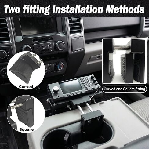 Radio Mount for Cup Holder,Adjustable Clamping Mount for Drinks Cup Holder, for CB Radio Mounting Brackets,Universal 2 Hole fit AMPS Pattern mounting Device,Fit for CB Pro car Satellite Radio Holder in Kuwait