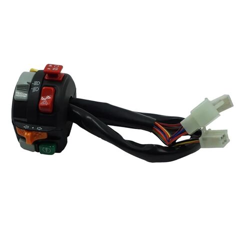 Motorcycle 7/8" 22mm Handlebar Control Switch Mount Warning Light Turn Signal Horn Ignition Start Kill Overtaking Buttons Switch in Kuwait
