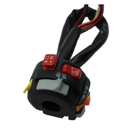 Motorcycle 7/8" 22mm Handlebar Control Switch Mount Warning Light Turn Signal Horn Ignition Start Kill Overtaking Buttons Switch in Kuwait