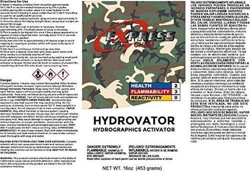Hydrographic Film Activator - 16 Oz Aerosol Spray Can Hydrovator Hydro Graphic Film Water Transfer Printing Hydro Dipping Dip in Kuwait