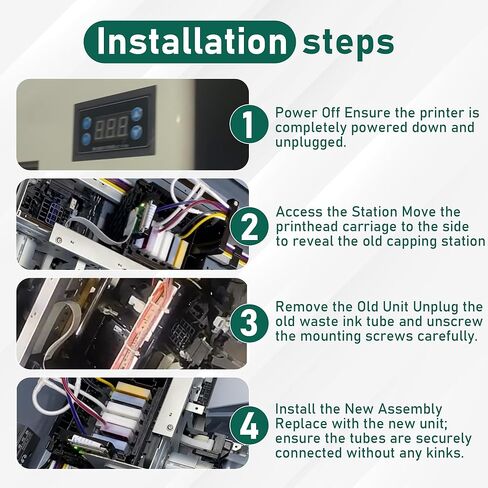 L1800 R1390 Capping Station with Waste Ink Suction Pump Compatible with Epson L1805 R1400 R1430 for DTF UV Flatbed Printer Repair in Kuwait