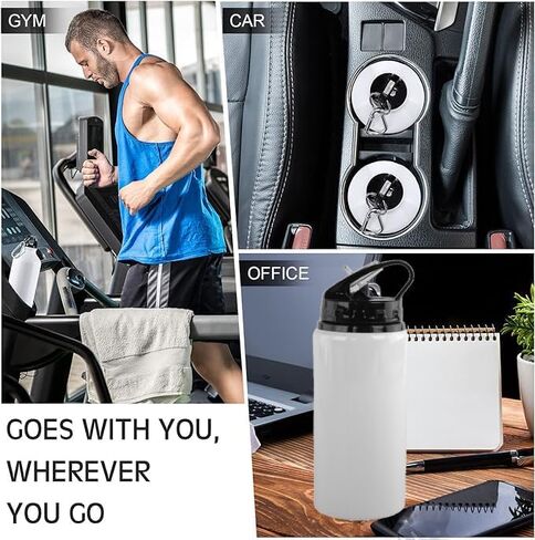 Limitronix 10 Pack 20oz/600ml Sublimation Blank White Sport Aluminum Water Bottle Portable Outdoor Travel Bicycle Bottle Mugs With Laptop Color Lid For DIY Heat Transfer Printing in Kuwait