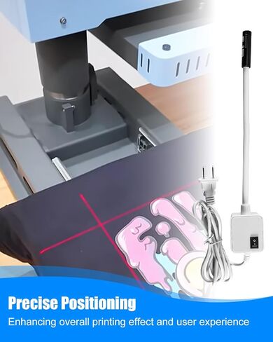 DTF Laser Positioning Tool for Hat & T-Shirt Press Machine, Precise Placement for Sublimation, Heat Press Laser Alignment System, 39 Inches Power Cord in Kuwait