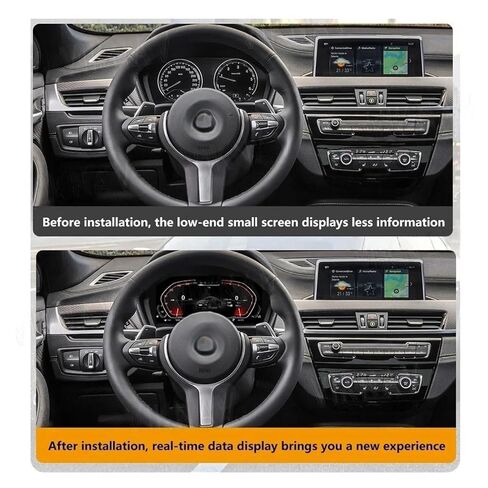 أداة عنقودية رقمية للسيارة لعام 2023 متوافقة مع BMW X1 X2 1Series 2Series 2013-2022 عداد السرعة لوحة القيادة شاشة LCD in Kuwait