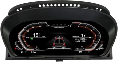 أداة عنقودية رقمية للسيارة 12.3 بوصة متوافقة مع BMW X5 E70 2006-2013 CIC نظام سيارة LCD لوحة عرض لوحة القيادة 1920*720 in Kuwait
