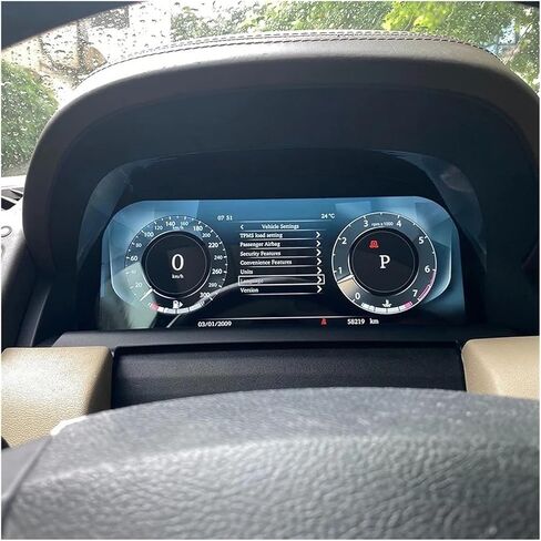 أداة رقمية للسيارة من Ruiso متوافقة مع سيارة لاند روفر رينج روفر سبورت 2010-2013 LCD لوحة تحكم مشغل لوحة مراقبة سرعة قمرة القيادة الافتراضية in Kuwait