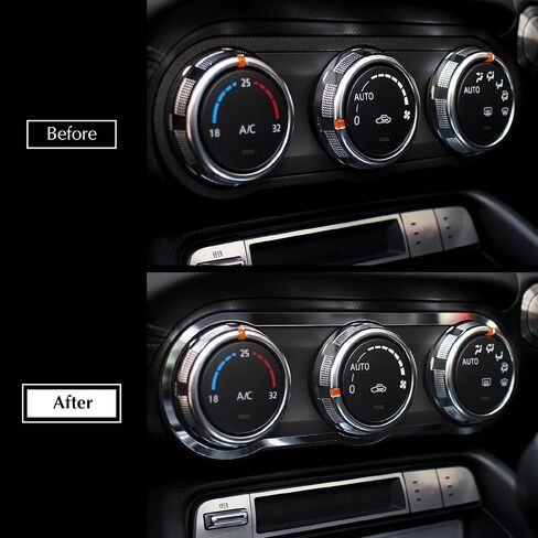 BARZA Chrome-Look AC Control Bezel for Mazda MX-5 Miata (ND) | Custom Fit Interior Trim | Made in Japan | ND5RC NDERC ND5RE NDERE | Roadster RF (2015–2026) in Kuwait