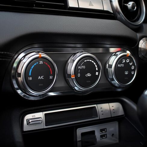 BARZA Chrome-Look AC Control Bezel for Mazda MX-5 Miata (ND) | Custom Fit Interior Trim | Made in Japan | ND5RC NDERC ND5RE NDERE | Roadster RF (2015–2026) in Kuwait