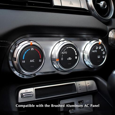 BARZA Chrome-Look AC Control Bezel for Mazda MX-5 Miata (ND) | Custom Fit Interior Trim | Made in Japan | ND5RC NDERC ND5RE NDERE | Roadster RF (2015–2026) in Kuwait
