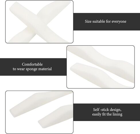 jojofuny Anti-Fog Nose Bridge Strips Sponge Pads for Glasses, Memory Foam Nose Adjuster Wire, White 100pcs Pack, Breathable Mask Bridge Accessories for Comfortable Eyewear Fit in Kuwait