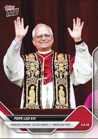 2025 Topps Now Pope Leo XIV Named First American Pope Rookie RC Card in Kuwait