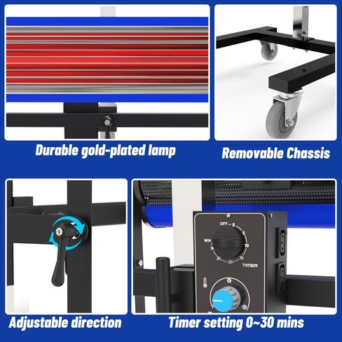 Infrared Paint Curing Lamp - 2100W Short Wave Infrared Dryer with Timer for Car Paint Spray Booth in Kuwait