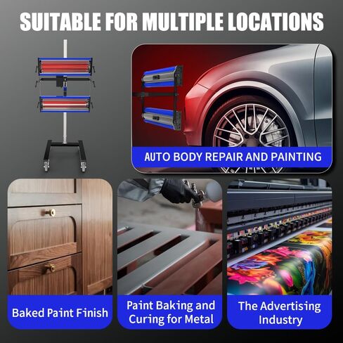 Infrared Paint Curing Lamp - 2100W Short Wave Infrared Dryer with Timer for Car Paint Spray Booth in Kuwait