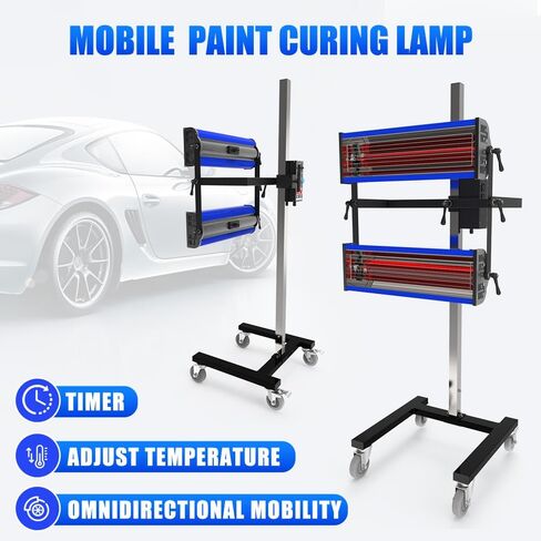 Infrared Paint Curing Lamp - 2100W Short Wave Infrared Dryer with Timer for Car Paint Spray Booth in Kuwait