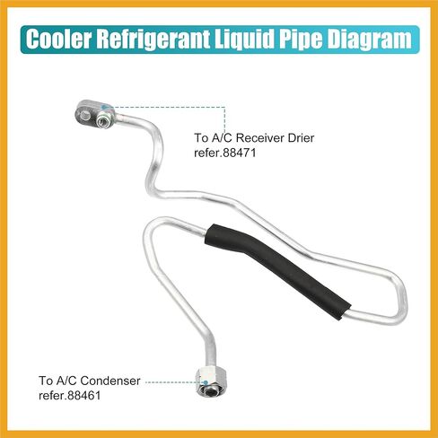 Cooler Refrigerant Liquid Pipe for Toyota Tacoma 1997-2004 A/C Refrigerant Hose Replace 88716-04103 8871604103 Replacement in Kuwait