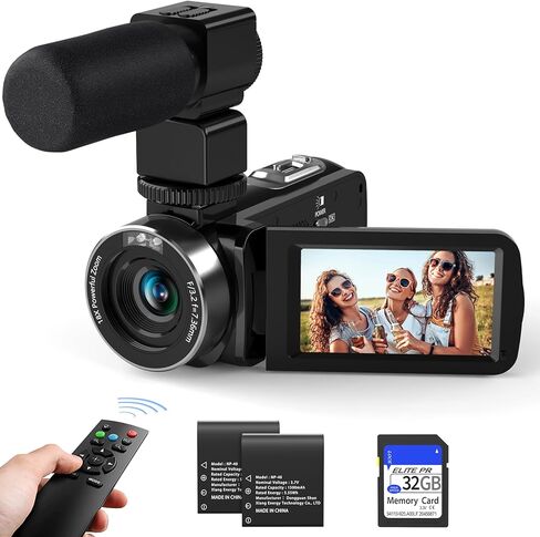 Kids Camera for Boys and Girls, Digital Selfie Camera for Kids, Birthday Gifts for 3-8 Years Old Kids, 1080P Video Camera with 2" HD IPS Screen, Cute Protective Cover & 32GB SD Card (Pink) in Saudi Arabia