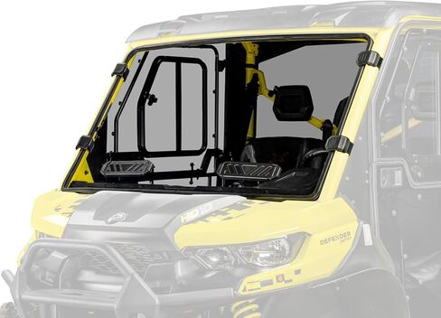 زجاج أمامي ذو فتحات تهوية كاملة مقاوم للخدش ومتوافق مع موديلات 2016–2025 Can-Am Defender HD5 HD7 HD8 HD9 HD10 HD11 وMAX | زجاج أمامي مطلي بالبولي كربونات in Kuwait