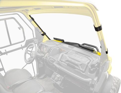 زجاج أمامي ذو فتحات تهوية كاملة مقاوم للخدش ومتوافق مع موديلات 2016–2025 Can-Am Defender HD5 HD7 HD8 HD9 HD10 HD11 وMAX | زجاج أمامي مطلي بالبولي كربونات in Kuwait