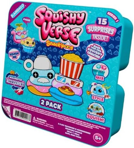 Snackipoos 2‑Pack – DIY Squishy Making Kit for Kids 5 Years and Up, Make 2 Collectible Squishies, Reusable Mould & Accessories, Surprise Squishy Toy Set, Series 1 in Kuwait