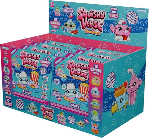 Snackipoos 2‑Pack – DIY Squishy Making Kit for Kids 5 Years and Up, Make 2 Collectible Squishies, Reusable Mould & Accessories, Surprise Squishy Toy Set, Series 1 in Kuwait