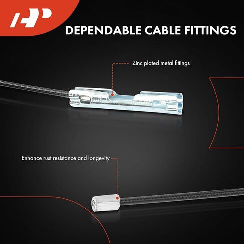 A-Premium Intermediate Side Parking Brake Cable Assembly Compatible with Chevrolet, GMC Models: Silverado 3500 HD 2011-2013/2015-2019, Sierra 3500 HD 2011-2013/2015-2019 in Kuwait