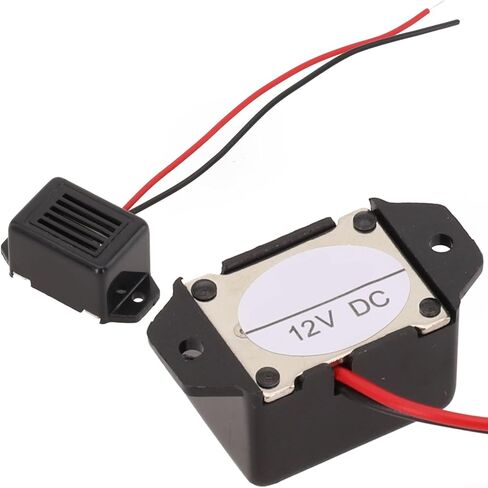 12V Car Headlight Off Alarm Buzzer with Control Cable, Auto Light Beeper for Key Ignition Reminder, Compact Black Unit 75dB Sound, 15cm Adapter Wire in Kuwait