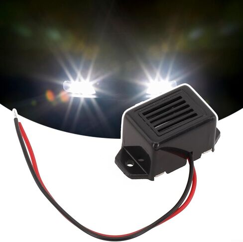 12V Car Headlight Off Alarm Buzzer with Control Cable, Auto Light Beeper for Key Ignition Reminder, Compact Black Unit 75dB Sound, 15cm Adapter Wire in Kuwait