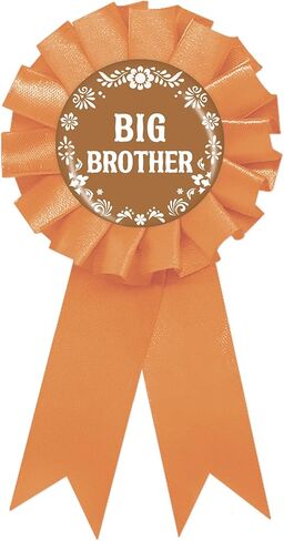 دبوس شارة Cielito Lindo Brother to Be Tinplate، دبوس الأخ الأكبر المكسيكي، زر كشف الجنس للآباء الجدد، شريط جائزة Rosette Mom باللون البني، هدايا لحفلات استقبال المولود الجديد in Kuwait