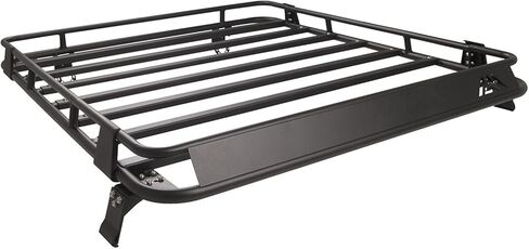 Paramount 81-20801 Short Roof Rack Cargo Basket with Wind Deflector Fit for 2018-2021 Wrangler JL in Kuwait