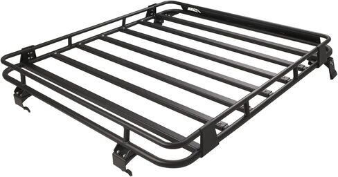 Paramount 81-20801 Short Roof Rack Cargo Basket with Wind Deflector Fit for 2018-2021 Wrangler JL in Kuwait