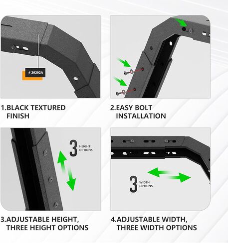 Bed Rack Truck Cargo Carrier Compatible with Silverado Sierra 1500 & Ford F150/ Ranger/Dodge Ram 1500/ Toyota Tundra/Gladiator JT/GMC Canyon/Colorado/Titan/Frontier in Kuwait