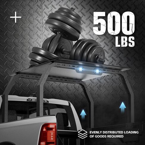 Bed Rack Truck Cargo Carrier Compatible with Silverado Sierra 1500 & Ford F150/ Ranger/Dodge Ram 1500/ Toyota Tundra/Gladiator JT/GMC Canyon/Colorado/Titan/Frontier in Kuwait