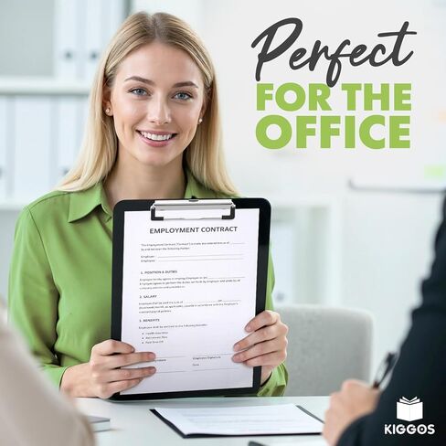Kiggos Black Plastic Clipboard 12.5" x 9" Durable Clipboards Low Profile Metal Clip Board Holds 100 Sheets for Classroom Office Teachers Students Home Trucker Acrylic Clipboard Organizer in Kuwait