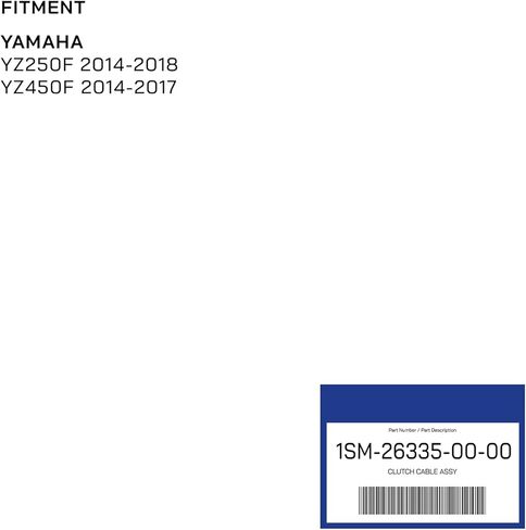 Factory Clutch Cable for Yamaha YZ250F YZ450F 2014-2018 | Replaces OEM Part 1SM-26335-00-00 in Kuwait
