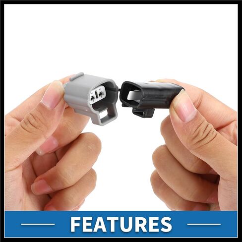 2 Pin Electrical Wire Connector Plug 2.2mm Series Male Female Wire Terminal Connector for Toyota for Lexus for Scion Plastic Black Gray 1 Set Durable Material in Kuwait